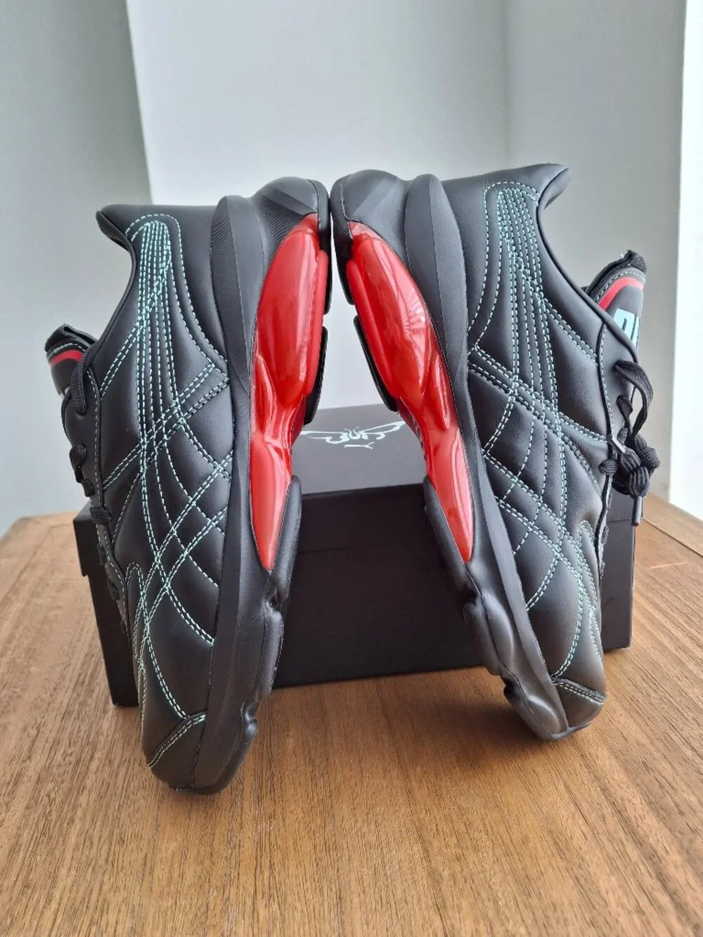 (New) Puma – Cell Dome King x Dua Lipa Sneakers (Black-Poppy Red) – Women's 8.5
